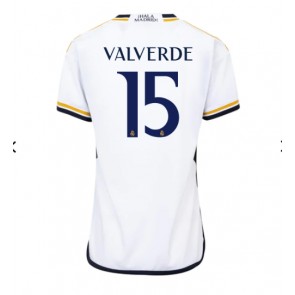 Lacne Ženy Futbalové dres Real Madrid Federico Valverde #15 2023-24 Krátky Rukáv - Domáci
